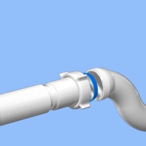 (Е 115) Сифон Ани для душевого поддона 1 1/2" *40 с гибкой трубой 40х40